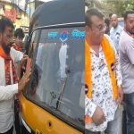 उल्हासनगरात मनसे ने लावले रिक्षानां मला मराठी येते चे स्टिकर..