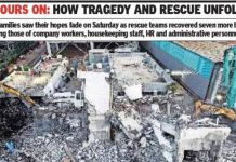 तीन मजली इमारतीच्या फक्त तळमजल्यावर भोगवटा मंजूर झाल्याचे पीसीएमसीचे अधिकारी सांगतात