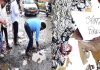 अंबरनाथमधील उड्डाणपुलावरील खड्ड्यांविरोधात नागरिकांचा अनोखा एल्गार; खड्ड्यांमध्ये कागदी होड्या सोडून आंदोलन, चार दिवसांत दुरुस्तीची मागणी
