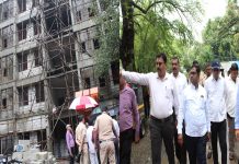 बार्टी प्रशिक्षण केंद्राच्या बांधकामाची आमदार डॉ. बालाजी किणीकर यांची ठाणे समाज कल्याण विभागाचे सहाय्यक आयुक्त समाधान इंगळे यांच्या समवेत पाहणी