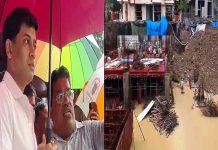 सूतिकागृह आणि कर्करोग रुग्णालयाच्या कामाच्या ठिकाणी मुसळधार पावसामुळे माती खचून कोसळलेल्या संरक्षण भिंतीची खासदार डॉ.श्रीकांत एकनाथ शिंदे यांनी केली पाहणी