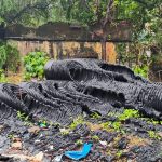 उल्हासनगरातील कुर्ला कॅम्प येथे ड्रेनेज प्रकल्पासाठी ठेवलेले पाईप जळाले; सरकारी निधीच्या सुरक्षेवर प्रश्नचिन्ह